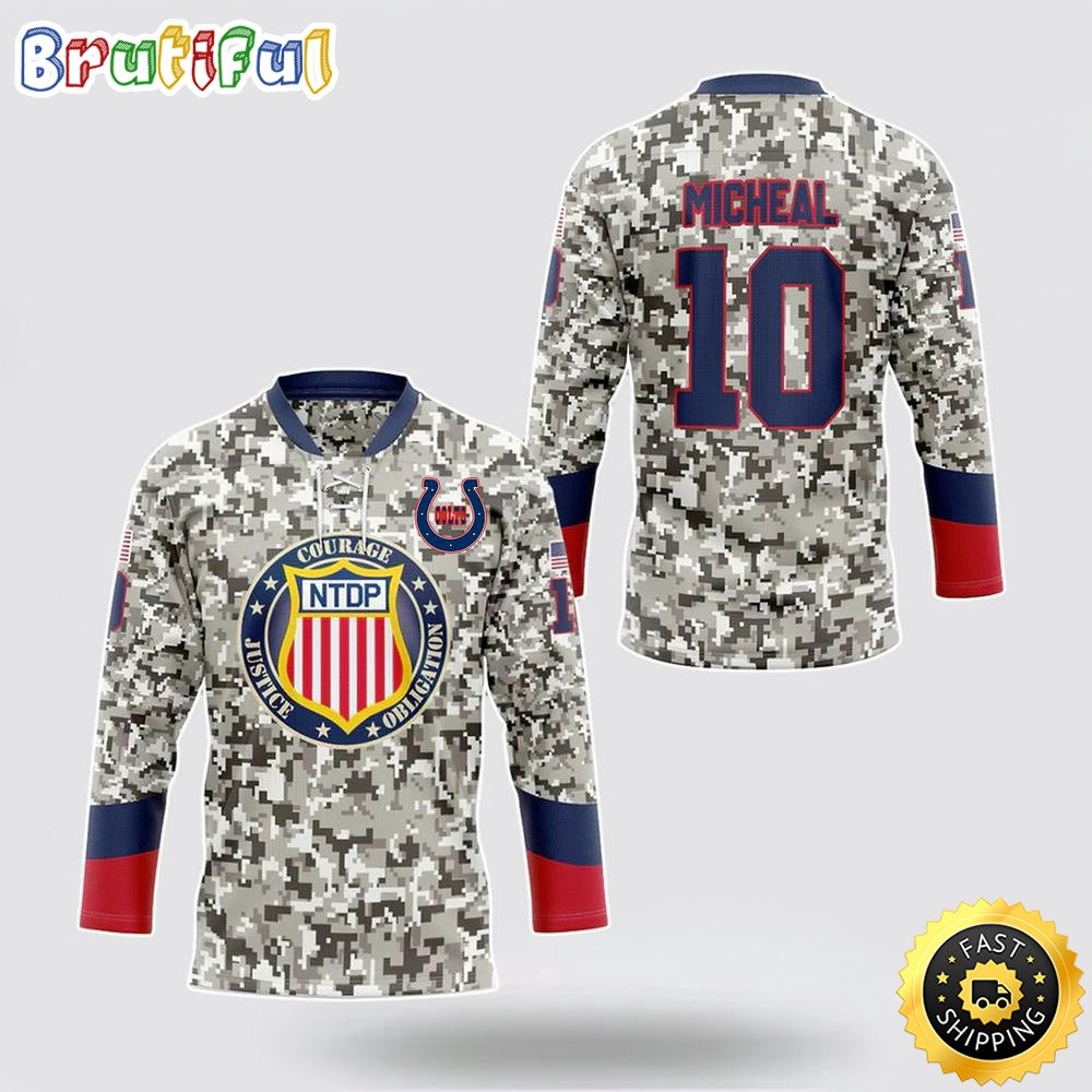Personalized NFL Indianapolis Colts Hockey Jersey Veterans Nfl Hockey Jersey For Fans