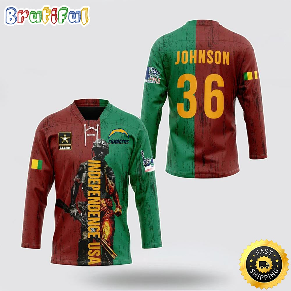 Personalized NFL Los Angeles Chargers Hockey Jersey Vietnam Veterans Day Nfl Hockey Jersey For Fans